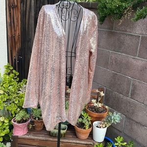 Rose Colored Sequined Jacket